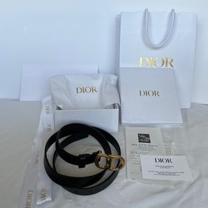 DIOR SADDLE BELT | Black Ultrasmooth Calfskin, 20 MM